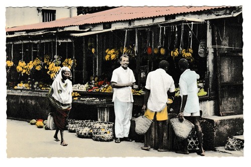 Vintage sansibar postkarte - vintage,